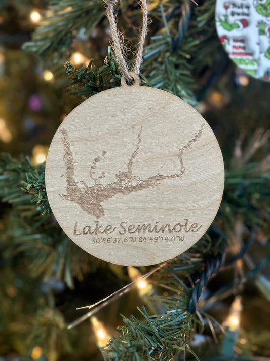 Lake Seminole Map Ornament