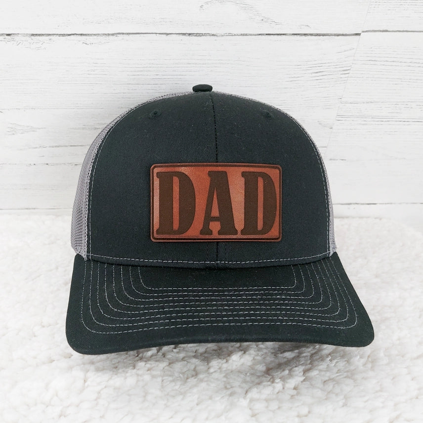 DAD Faux Leather Hat Patch