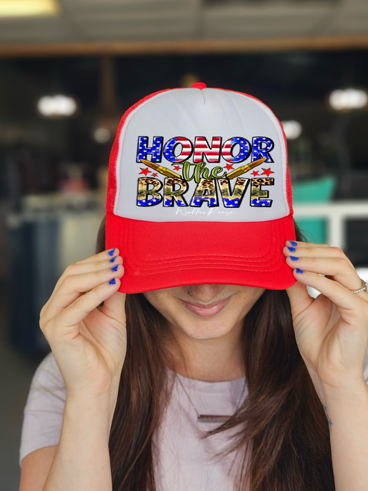 Honor the Brave Patriotic Trucker Hat