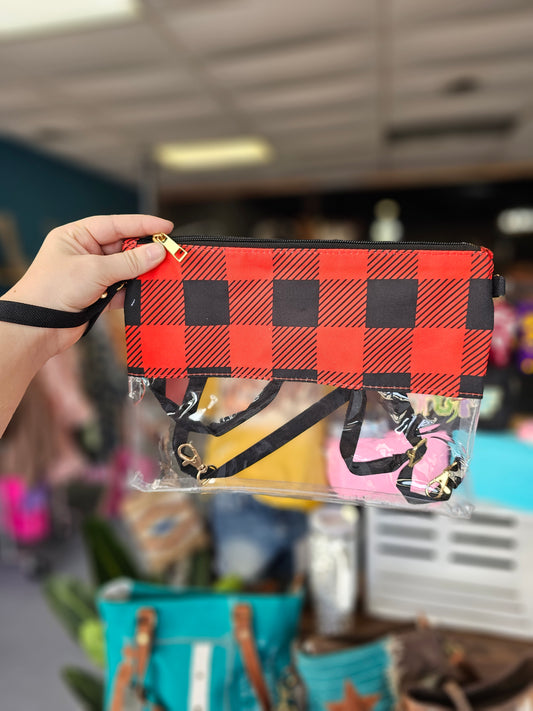 Clear Stadium Purse - Buffalo Plaid