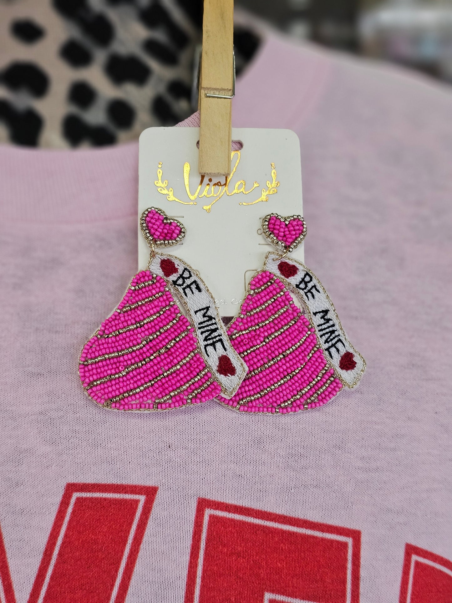 Be Mine Kisses Beaded Earrings