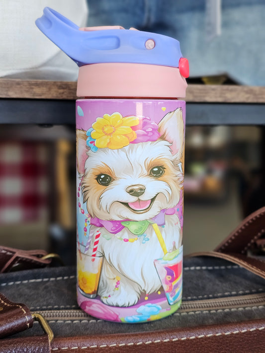 Fashion Puppy 12oz Kids Water Bottle Tumbler