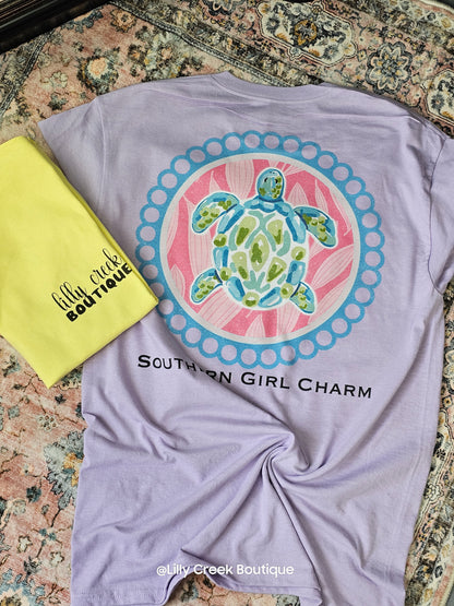 Southern Girl Charm Sea Turtle Tee