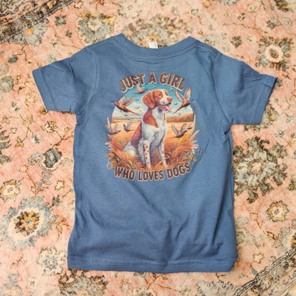 Just a Girl Who Loves Dogs Tee - Brittany Spaniel