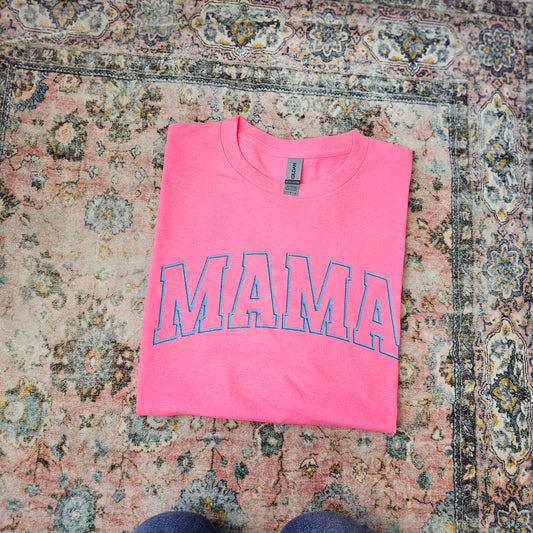 Faux Puff Print MAMA Tee