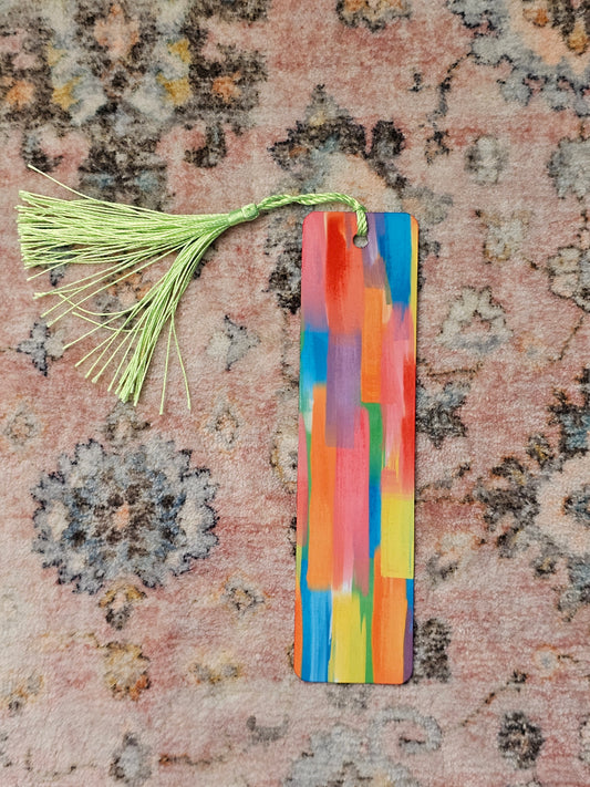 Painted Rainbow Bookmark