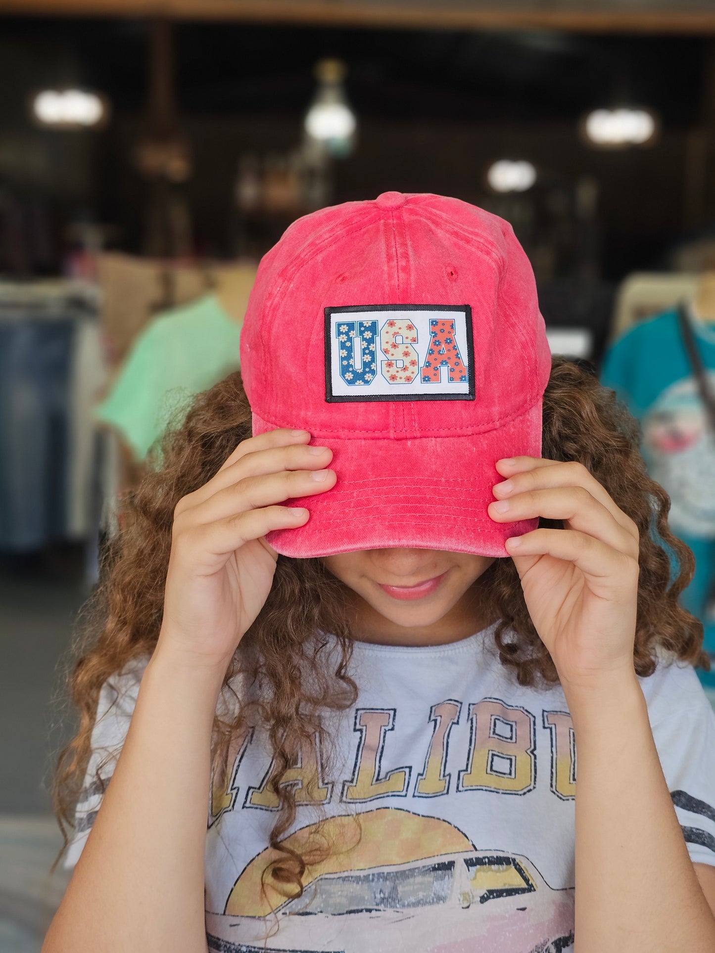 Floral USA Trucker Hat