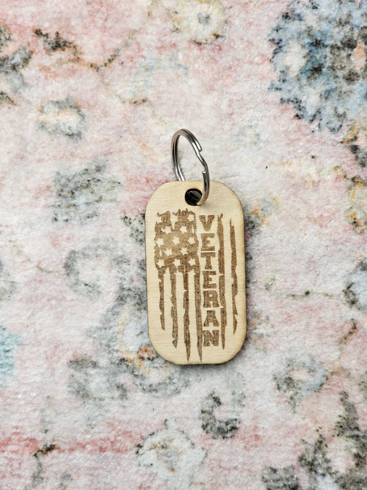 Veteran Flag Keychain