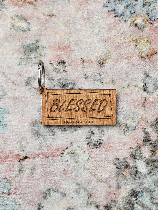 Blessed Psalms 119:1 Keychain