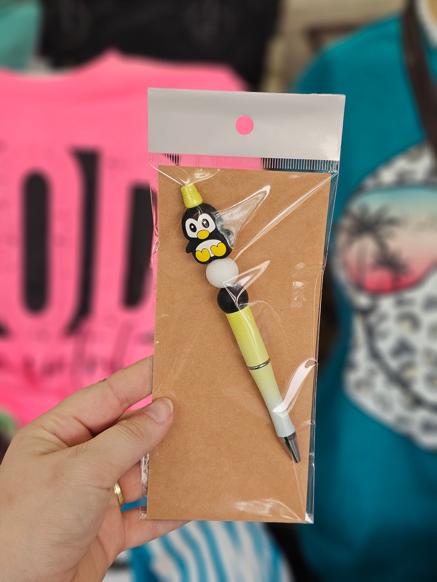 PENGUIN BEADED BUBBLE PEN