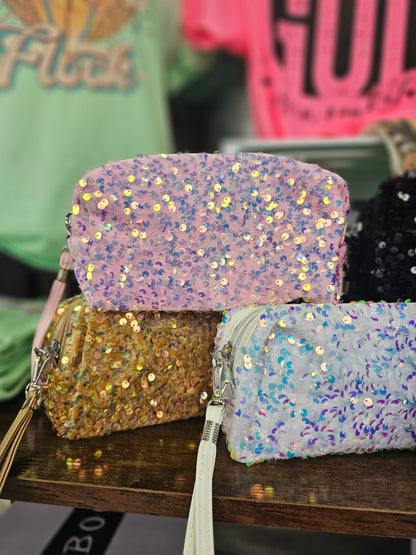 SEQUIN COSMETIC BAG