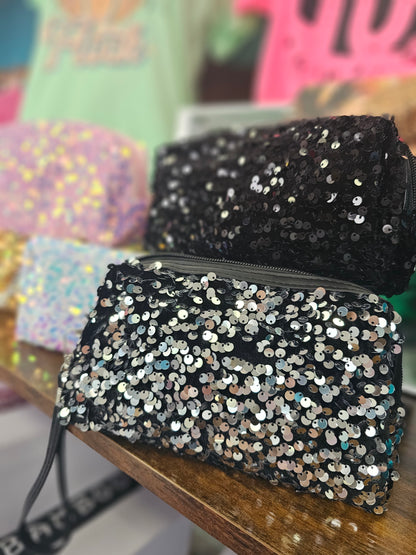 SEQUIN COSMETIC BAG