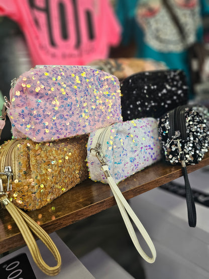 SEQUIN COSMETIC BAG