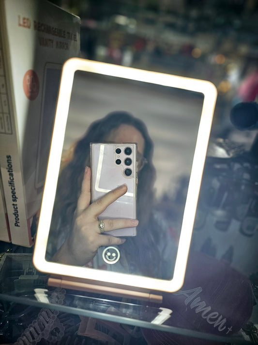 LED RECHARGABLE VANITY MIRROR