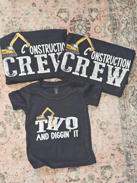 Construction Crew Birthday Tee