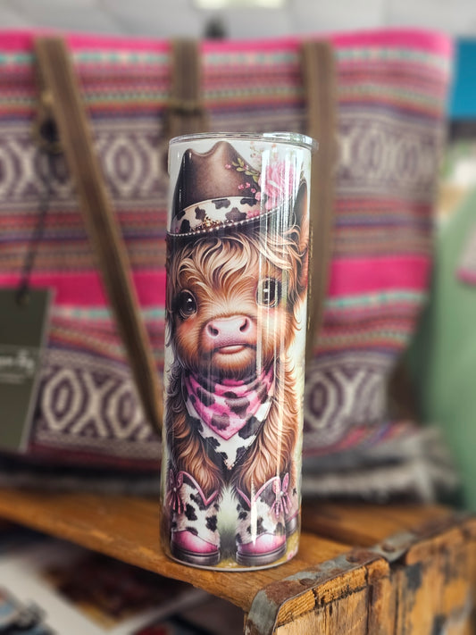 Cute Western Cow 20oz Tumbler