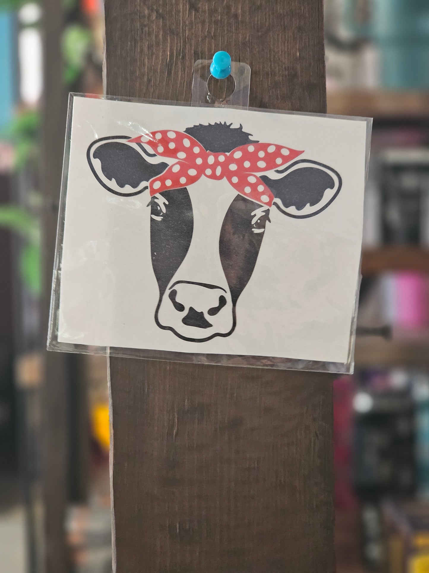 Cow With Bandana Decal