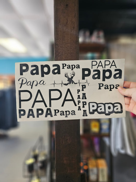 PAPA Label Decal Gang Sheet