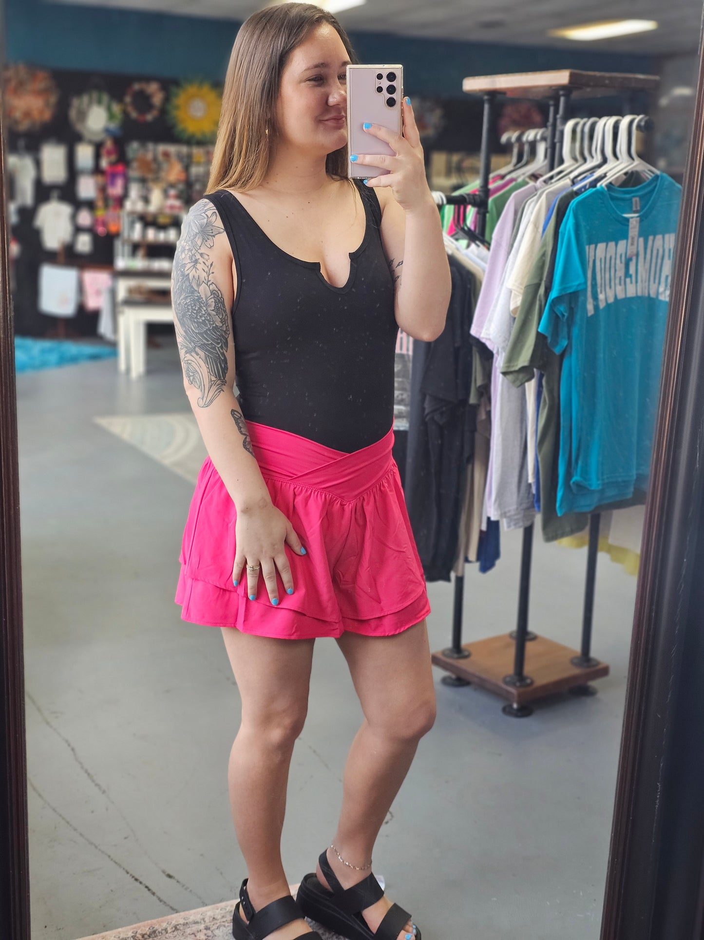 Pink Sports Shorts