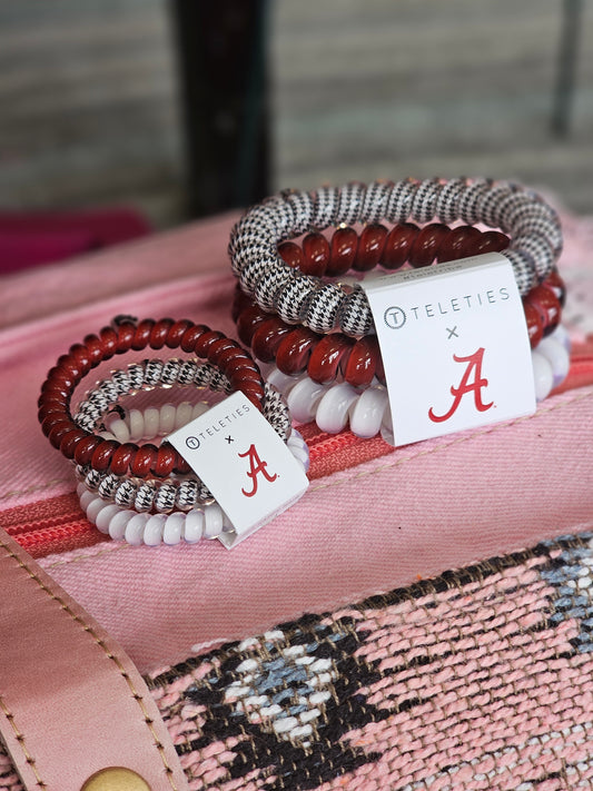 Teleties Spiral Hair Coils | Univ. of Alabama Hair Ties