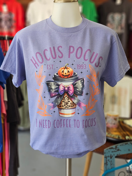 I Need Coffee To Focus Halloween Tee