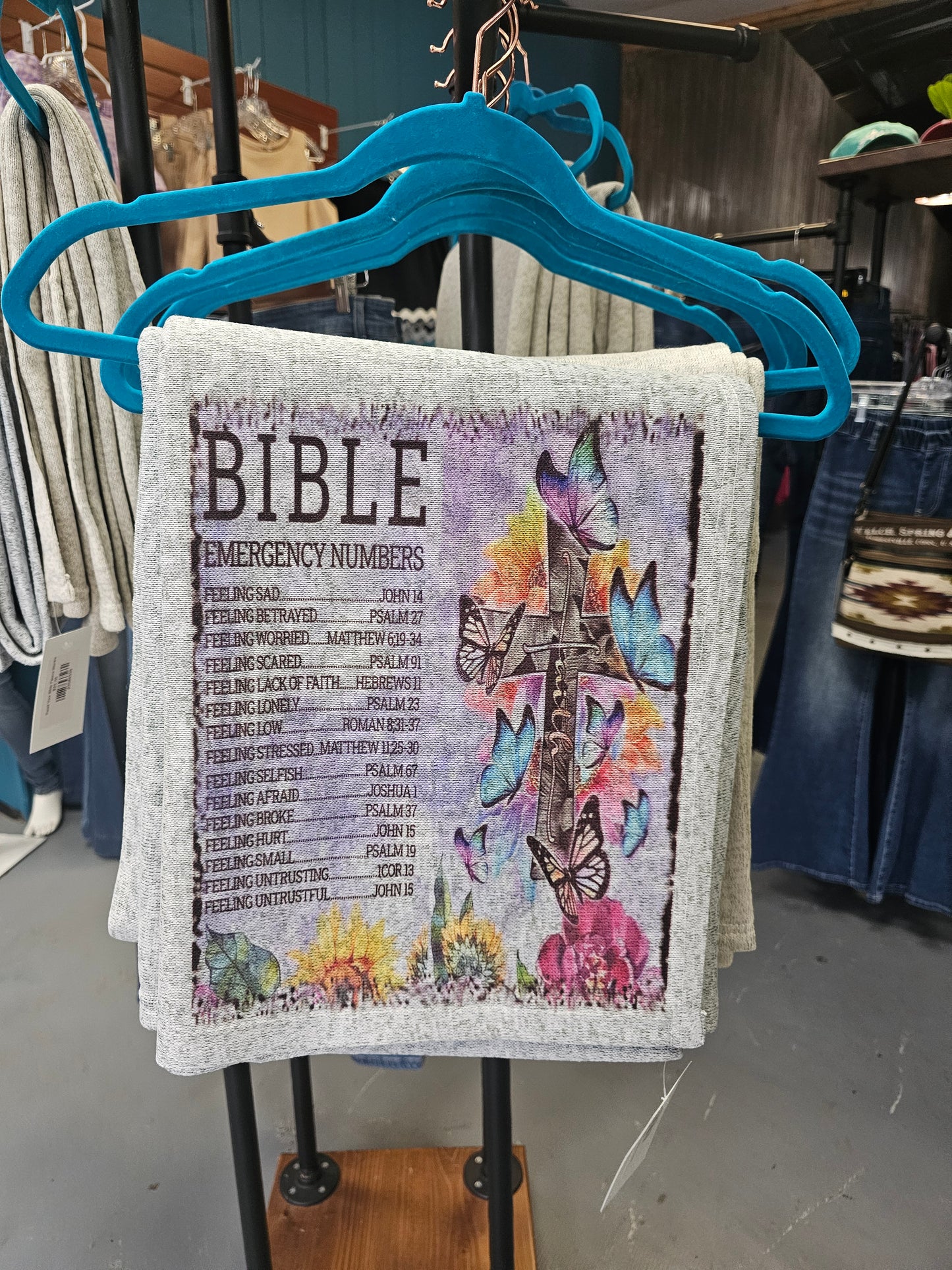 Bible Emergency Numbers Fleece Blanket