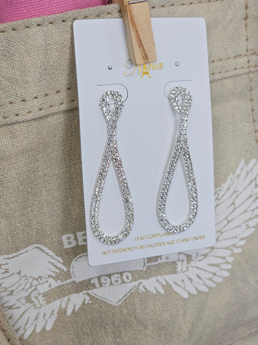 Teardrop Rhinestone Earrings