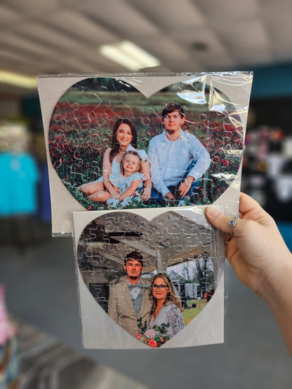 Personalized Photo Heart Puzzle Set