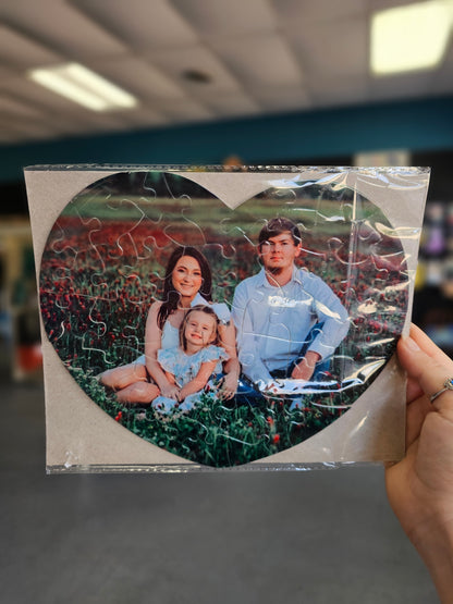 Personalized Photo Heart Puzzle Set