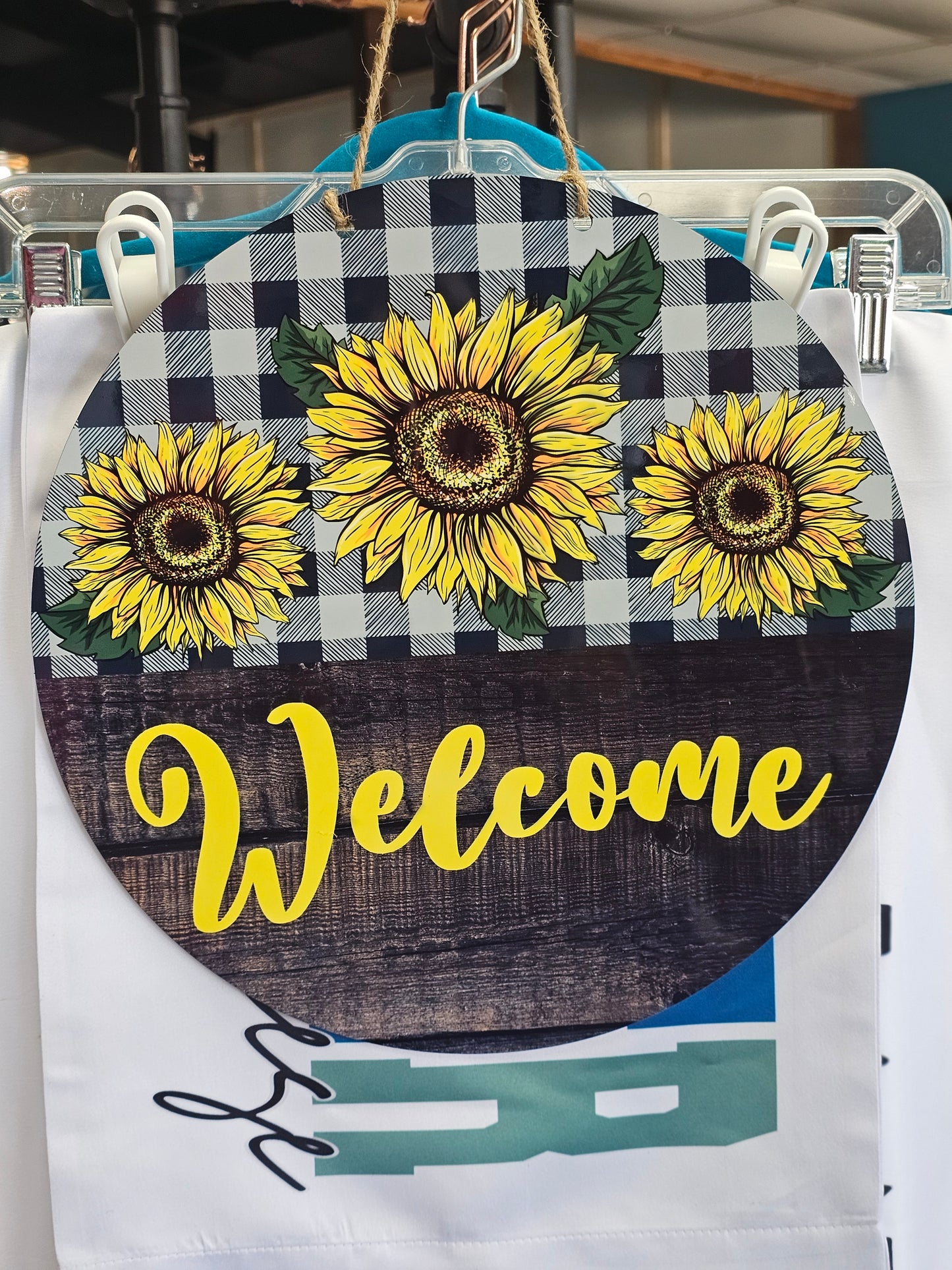 Sunflower WELCOME Door Hanger