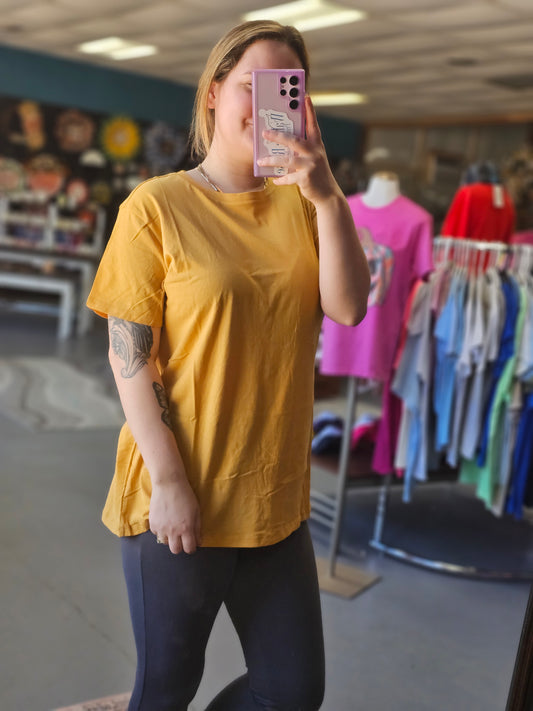 Not So Basic Zenana Tee | Mustard