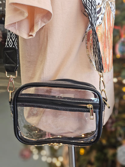 Zenana Clear Stadium Bag | Black