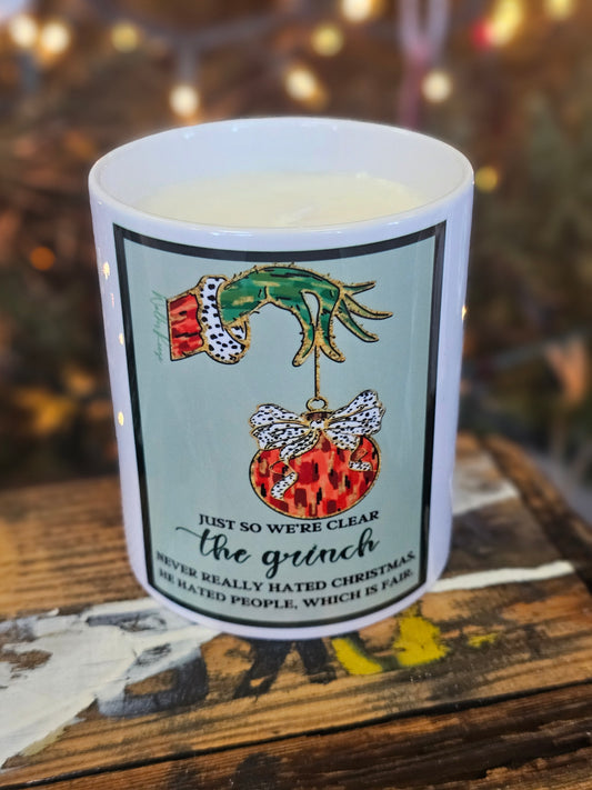 Green Hand with Ornament Novelty Candle