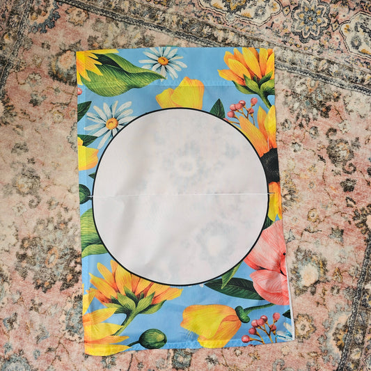 BRIGHT FLORAL GARDEN FLAG