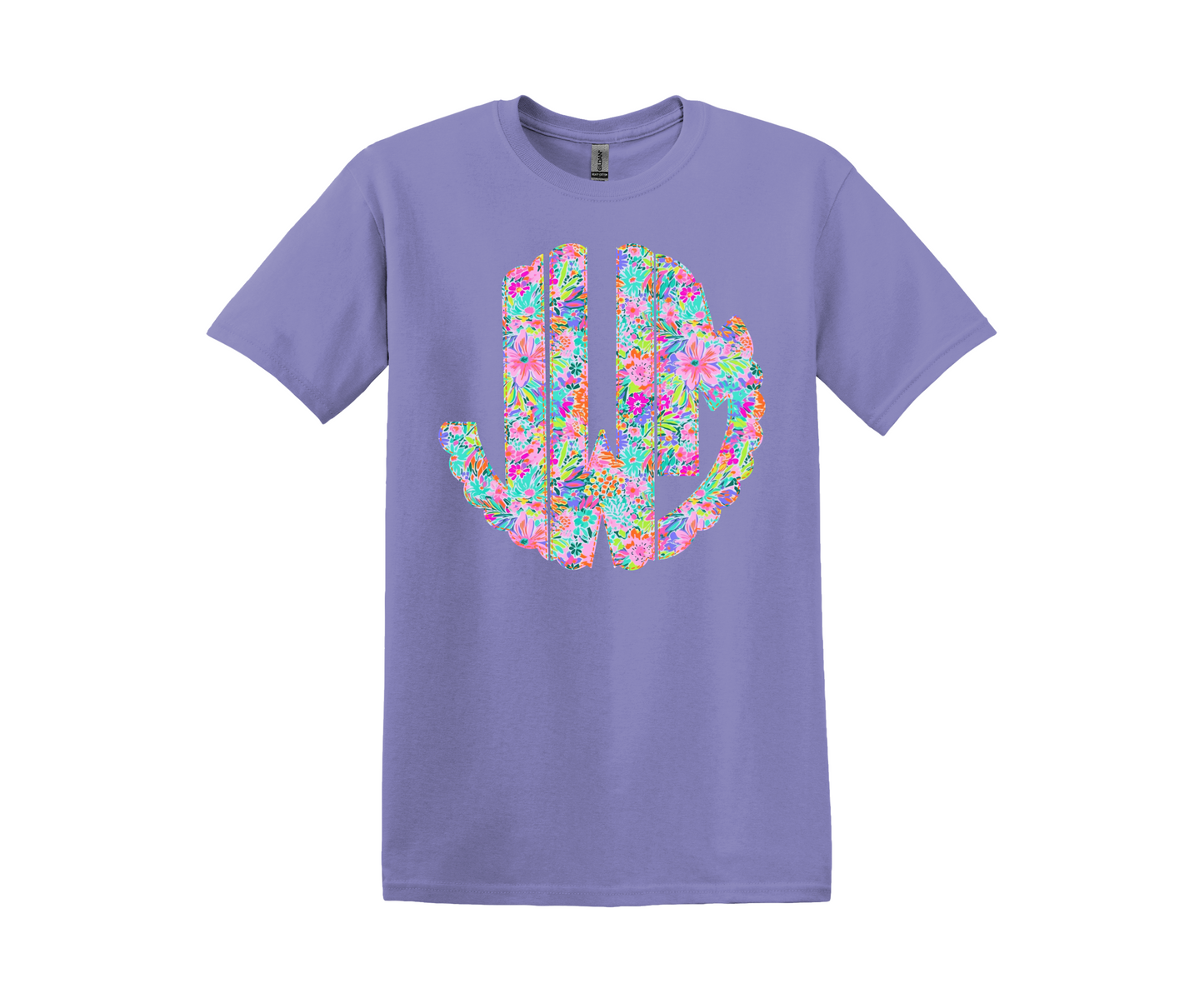 Summer Blooms Floral Monogram Tee