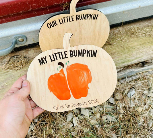 Little BUMPKIN First Halloween Paint Plaque