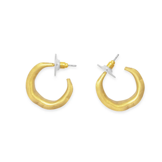 Golden Crescent Earrings