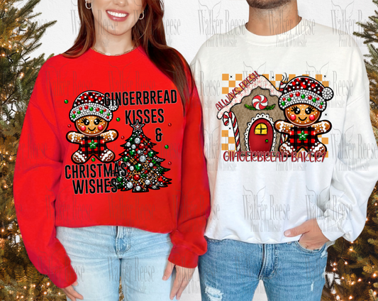 Gingerbread Kisses & Christmas Wishes Diamond Tee