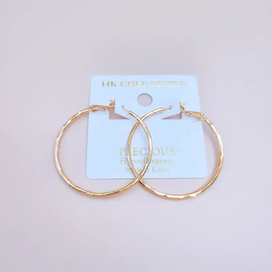 Hammered Hoop Earrings