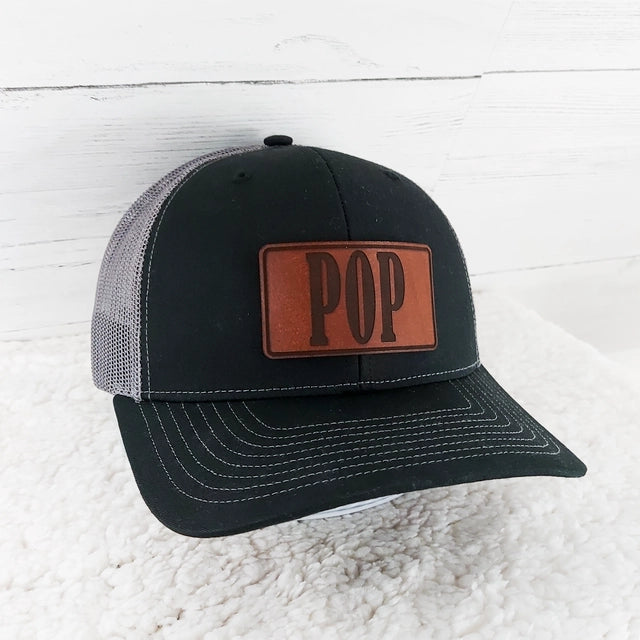 POP Faux Leather Hat Patch