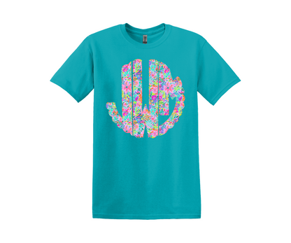 Summer Blooms Floral Monogram Tee