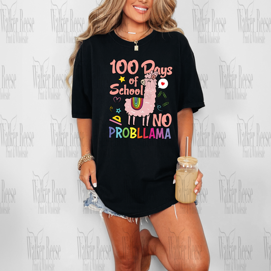 100 Days of School No Probllama Tee