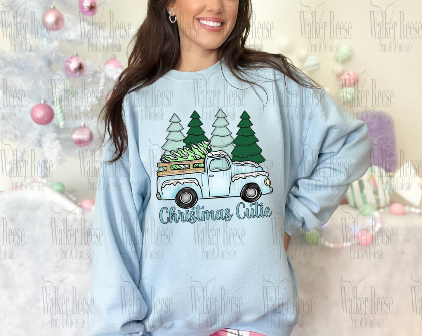 CHRISTMAS CUTIE BLUE TRUCK TEE