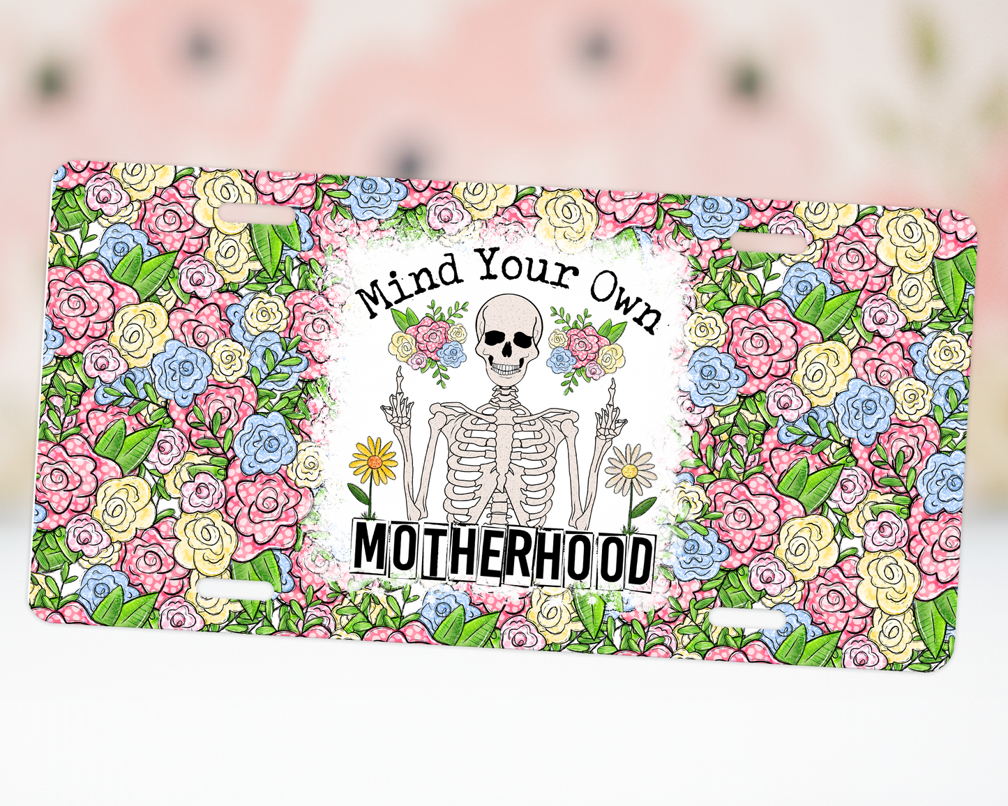 Mind Your Own Motherhood Car Tag