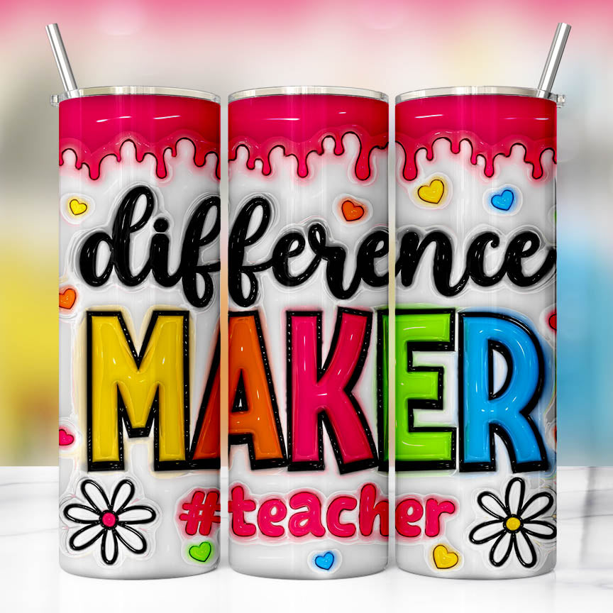 Different Maker Teacher Tumbler