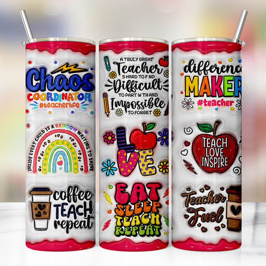 Teacher Collage Tumbler