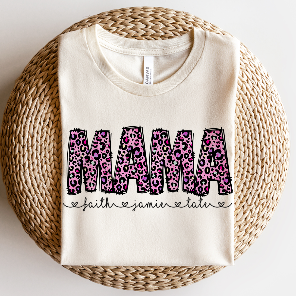 Pink Leopard Mama Tee