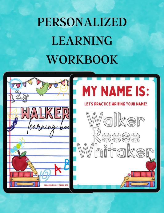 Personalized Kindergarten Learning Workbook