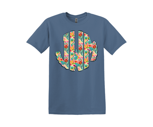 Fiesta Floral Monogram Tee