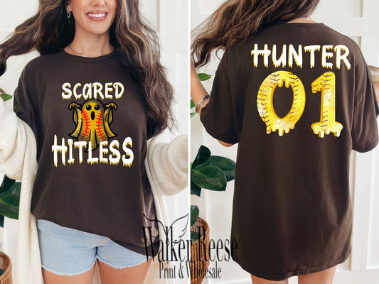 Scared Hitless Softball Team Tee